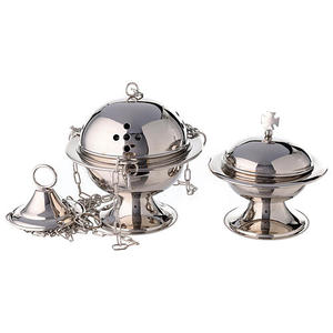 Meilleures ventes Encensoir en laiton pour les rituels religieux, les cérémonies de prière, la décoration religieuse, encensoir en argent - Product Image 1