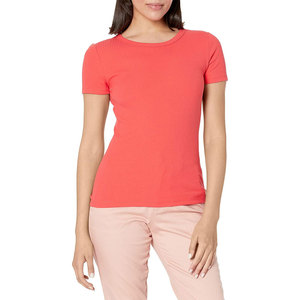 Camiseta transpirable de cuello redondo para mujer, camiseta de moda informal holgada de manga corta para verano - Product Image 5