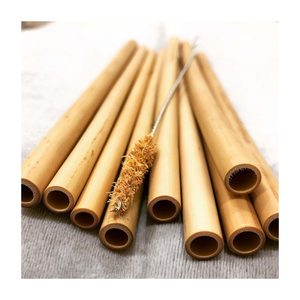 Paille de bambou naturelle du Vietnam: paille de bambou faite à la main, adaptée aux tendances des restaurants verts et aux pailles de bambou non toxiques - Product Image 1