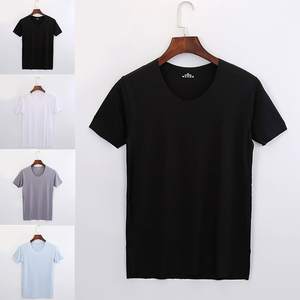 Wholesale Customizable Blank Solid T-shirts for <b>Men</b> - 100% Cotton Fabric with Low MOQ from a Reliable Factory Exporter - Product Image 2