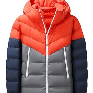 Wholesale High Quality Custom OEM Men's Color Block Drawstring Hooded <b>Puffer</b> Coat Softshell <b>Jacket</b> - Product Image 1
