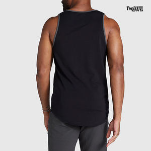 Camiseta sin mangas de fibra de bambú de algodón de alta calidad para hombre, camiseta sin mangas informal para gimnasio, transpirable, de secado rápido, para correr a granel - Product Image 3