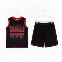 Ensemble été 2 pièces pour garçons : débardeur sans manches et short |   Vêtements de sport à séchage rapide 100% polyester pour l'entraînement et les loisirs