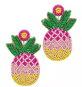 Boucles d'oreilles pour femmes artisanales Nouveau design brodé de fruits par MD Handicrafts - Product Image 3