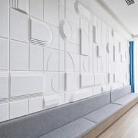 Panneau acoustique 3D à rainures, panneau acoustique en feutre PET absorbant le son, panneau acoustique en fibre de polyester, feutre acoustique Kusdesign