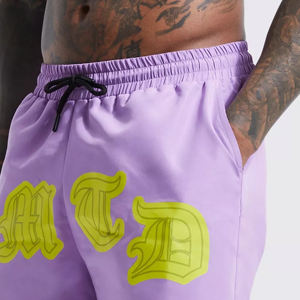 OEM-Pantalones cortos de Jogger de secado rápido para hombre, pantalones cortos informales de algodón con logotipo personalizado, cierre de cintura elástica, impresión digital transpirable - Product Image 4