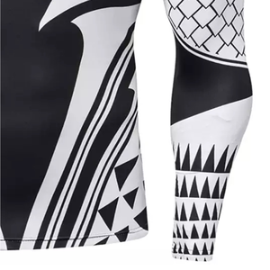 ผู้ผลิตOEMการใช้งานกลางแจ้งชุดกีฬาMMAผื่นยามสําหรับผู้ชาย 3Dการพิมพ์ระเหิดการบีบอัดแขนยาวผื่นยาม - Product Image 3