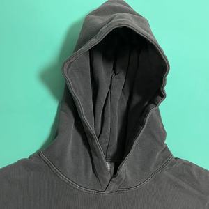 OEM hombres lavado desgastado Sudadera con capucha pulóver lavado ácido Hip Hop sudaderas con capucha Streetwear hombres personalizado pantalla impresión sudaderas con capucha - Product Image 3