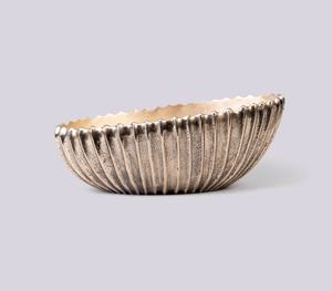 ชามตกแต่งแก้วสีเงินหรูหราพร้อมใบเฟิร์นโลหะสำหรับตกแต่งโต๊ะและบ้าน - Product Image 5