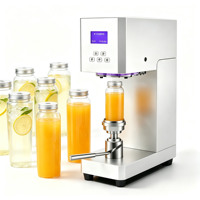 Machine de scellage de canettes commerciale haute vitesse avec panneau numérique micro-ordinateur et comptage automatique pour canettes PET et aluminium, idéale pour les salons de thé.