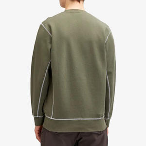 เสื้อยืดผ้าฝ้าย100% สำหรับชายและหญิงทรงโอเวอร์ไซส์สไตล์วินเทจแขนยาว - Product Image 4