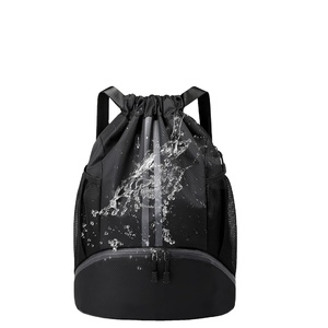 Soccer <b>Backpack</b> Canvas 30-<b>40L</b> 2 Wristbands Gym Drawstring Waterproof Ball Compartment - Product Image 1