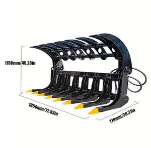 Beliebter Holz greifer für Kompakt lader Bagger Hydraulischer Dreh greifer mit austauschbarem Greifer - Product Image 6