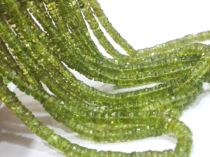 Cuentas de Latón en Forma de Rueda Facetadas de 5-6 mm, Color Verde, Alta Calidad, Hilo de 8 Pulgadas - Product Image 4