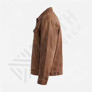 Chaqueta Vaquera Personalizada de Alta Calidad para Hombre, Cuello Alto, Reversible, Estilo Holgado, Moda Urbana - Product Image 3