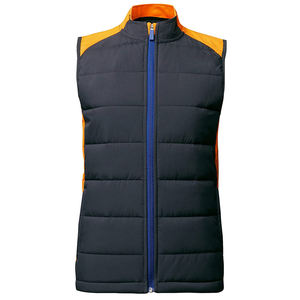 Offre Spéciale hommes style tendance logo personnalisé col montant softshell léger zip outwear golf rembourré noir bouffant gilet hommes - Product Image 1