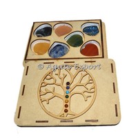 Vente en gros d'ensemble de cristaux de guérison Chakra de quartz naturel coffret cadeau en cristal naturel coffret cadeau en cristal