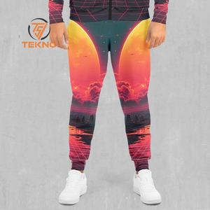 Cómodo chándal de sublimación para hombres diseñado para gimnasio deportivo o viajes con tela estampada suave, transpirable y duradera - Product Image 6