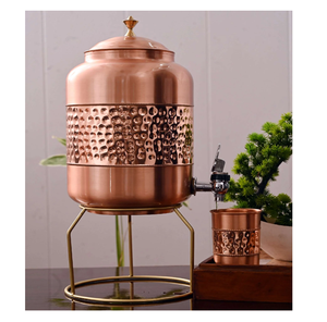 100% Pot à eau en cuivre d'excellente qualité Distributeur d'eau en cuivre Ayurveda Heath Benefits 5 litres Pot fait main - Product Image 4