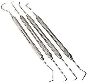 Cure-dent double extrémité en acier inoxydable, outil de nettoyage pour éliminer le tartre dentaire, outil multifonctionnel pour les <span class=keywords><strong>dents</strong></span> - Product Image 4