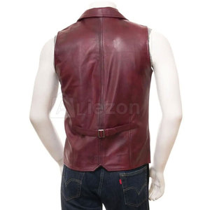 Chaleco de cuero para hombre de la mejor calidad con bolsillos, Chaleco de cuero para hombre con diseño utilitario para uso en exteriores y viajes - Product Image 2
