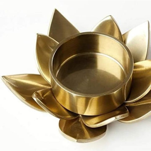 Elegant Golden Metal <b>Tea</b> Light Candle Holder <b>Stand</b> Handcrafted Waterproof Home Decorative Item for Easter - Product Image 2