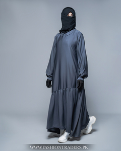 Abaya Modesta de Poliéster Larga hasta el Suelo con Mangas Largas para Mujeres Musulmanas, Transpirable, Hecha a Mano, Ropa Islámica para Múltiples Ocasiones - Product Image 5