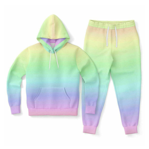 Unisex Custom Printed <b>Tie</b>-<b>Dye</b> Gradient Logo Tracksuit Rhinestone Sportswear & Athleisure with Plus Size Features Soft Fabric - Product Image 1