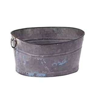 Tina de hielo de metal espaciosa y resistente con asas fáciles de llevar, portátil para una refrigeración eficiente de bebidas para uso doméstico y comercial - Product Image 2