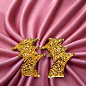 Venta al por mayor de pendientes con diseño tradicional de 22CT chapado en oro estilo Jhumka pendientes de joyería para las mujeres usan por los exportadores - Product Image 3