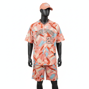 Ensemble short de baseball pour homme en polyester premium respirant avec impression par sublimation intégrale et logo en twill. - Product Image 6