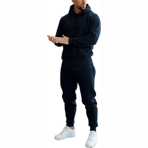 Survêtements d'hiver unisexes légers de qualité supérieure 2025, 100 % polyester respirant, vêtements de jogging décontractés en polaire, motif uni - Product Image 1