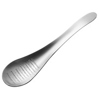 Râpe manuelle en acier inoxydable pour ail, gingembre, fruits et légumes, avec cuillère intégrée