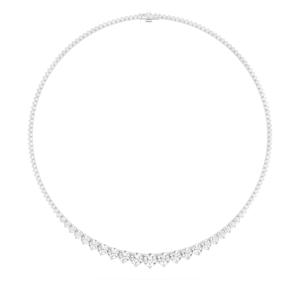 Collar de tenis de 21,00 quilates con diamante redondo de moissanita de 16,00 quilates de pulgadas hecho en oro sólido de 10K/14K/18K para ella - Product Image 2