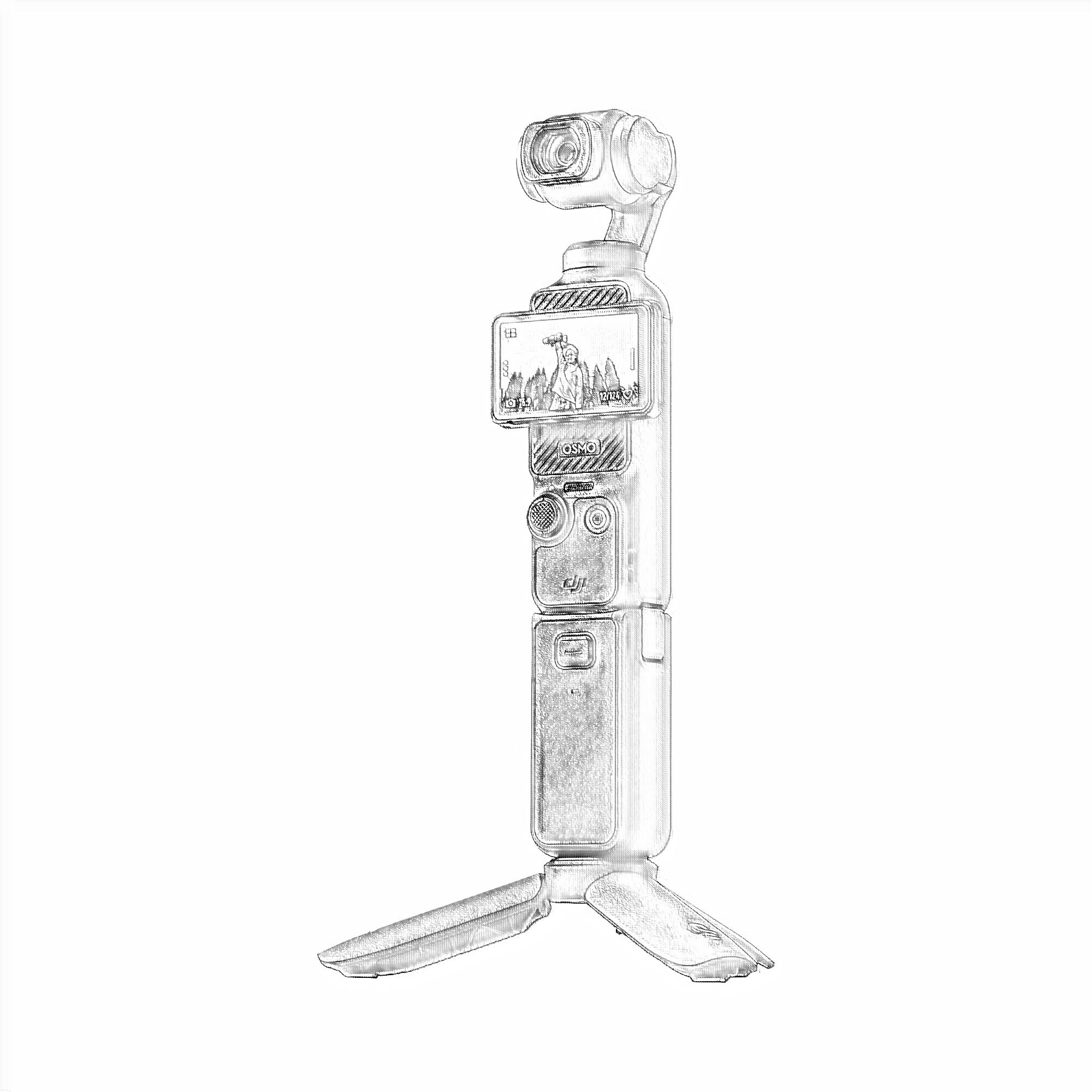 Hongdak Factory Po Cket Gimbal Camera Handheld Digital Camera Travel Beauty for Os mo Po Cket 3