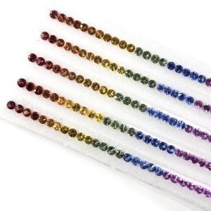 5mm Natural <b>Rainbow</b> Multi Sapphire Round Brilliant Cut AAA <b>Top</b> Quality Faceted Precious Loose Gemstones from Wholesale Supplier - Product Image 2