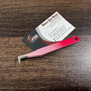 Pince à épiler ronde à 90 degrés, rose ombré avec cœur, pince à épiler pour cils à forte adhérence, outil de beauté, logo personnalisé - Product Image 3