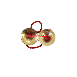 Solid Brass tay Cymbal Ấn Độ âm nhạc hậu quả cụ, Ấn Độ Brass kim loại jhaal manjira chuông - Product Image 2