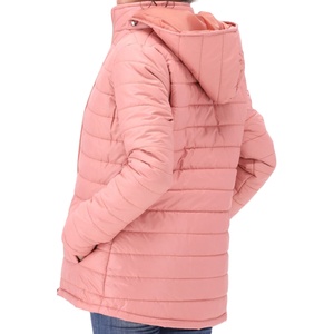 Blouson matelassé en maille 100 % polyester pour femme, de qualité supérieure, avec logo de luxe, respirant, fermeture éclair, capuche, hiver 2026 - Product Image 6