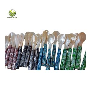 Cuchara Ecológica de Nácar Hecha a Mano, Diseño Moderno y Lujoso, Mango Corto, Capacidad de 30 ml, para Café, Té y Postre - Product Image 5