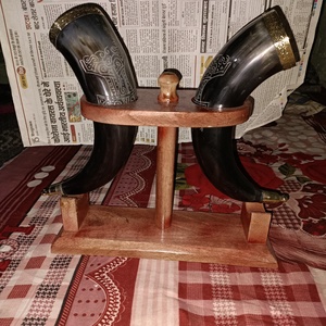 Artesanías Hogar Cuerno de búfalo Cuenco de afeitar Espuma Taza de jabón de afeitar Hecho EN LA India Taza para beber - Product Image 6