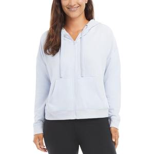 Ropa informal con capucha y cremallera completa de alta calidad, sudaderas cortas con cremallera de cuello alto para mujer, Invierno cómodo y transpirable - Product Image 1