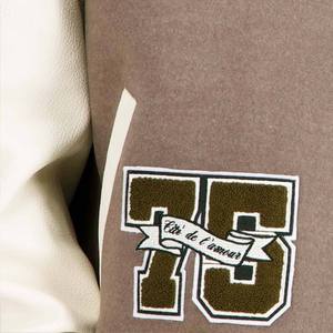 Chaqueta cortavientos deportiva Lisa a la moda con letras bordadas, chaquetas universitarias de bombardero para hombre, chaquetas con etiqueta personalizada - Product Image 2