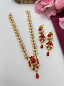 Conjunto de joyería de latón clásico elegante para mujer, collar de perlas y pendientes, festivales y ropa de oficina en estilos modernos tradicionales - Product Image 5