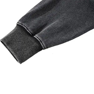 Sudadera con Capucha de Alta Calidad 100% Algodón, Lavado Ácido, Serie High Street, Estilo Vintage, Precio al por Mayor - Product Image 3