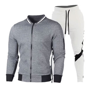 Conjunto Deportivo de Felpa con Cierre para Hombre, 100% Algodón, de Primera Calidad, Cómodo, Transpirable, de Color Sólido, para Invierno, el Más Vendido del 2024 - Product Image 4
