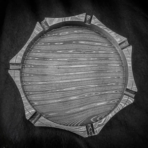 Handcrafted Damascus Steel <b>Ashtray</b> Premium Quality Metal Ash Holder For Luxury Smoking Table Decor Home Office Gift Item - Product Image 3