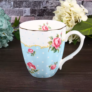 Taza de café de China de hueso con patrón de lujo de estilo nórdico, ecológica, sin BPA, apta para lavavajillas, para uso doméstico y en restaurantes - Product Image 2