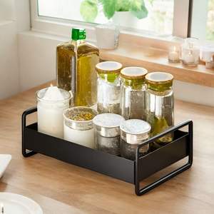 Plateau en métal fonctionnel parfait pour servir des boissons alimentaires ou l'affichage décoratif dans le bureau à domicile et le restaurant - Product Image 3