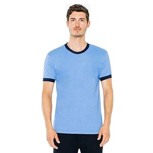 Respirant 100% coton hommes col rond contraste garniture t-shirt Logo personnalisé et conception contraste garniture t-shirt - Product Image 1